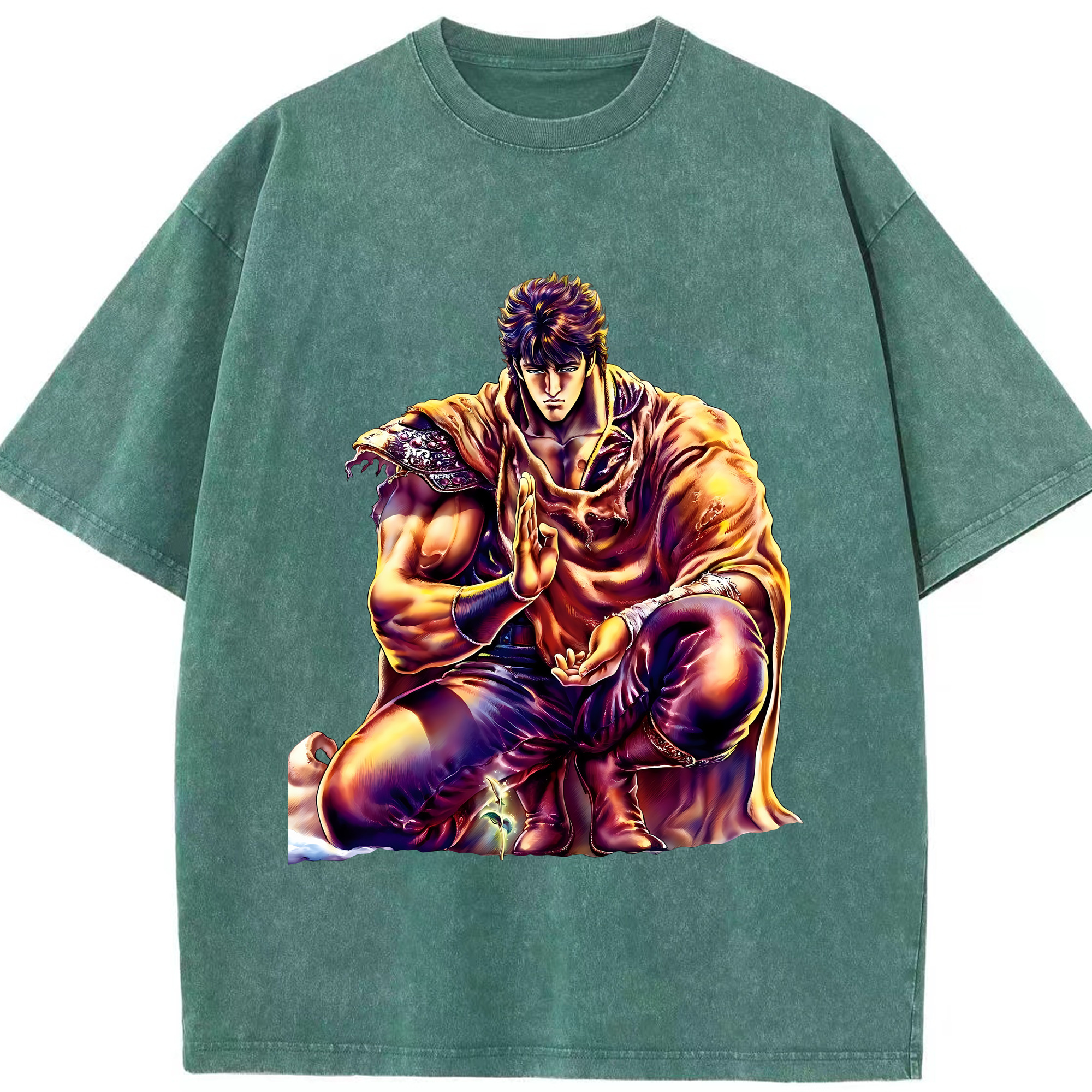（画像用） 北斗の拳 Fist of the North Star 綿100% ヴィンテージ風 半袖Tシャツ（フロントプリント）